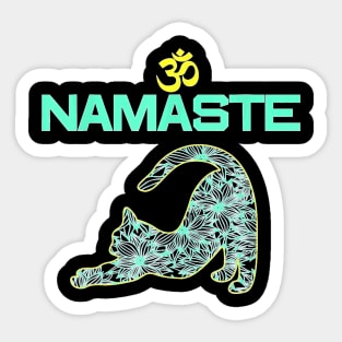 Cat Yoga Namaste OM Ying Yang Balance  Yoga New Mat Sticker